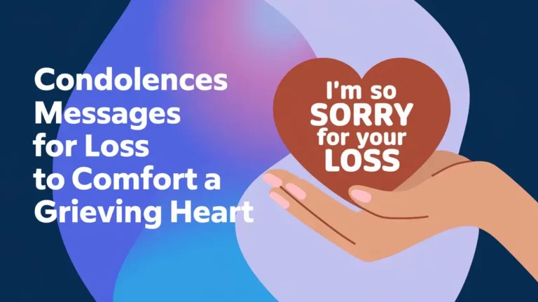 Condolences Messages for Loss to Comfort a Grieving Heart