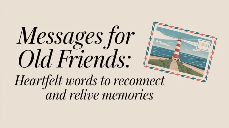 Messages for Old Friends: Heartfelt Words to Reconnect and Relive Memories