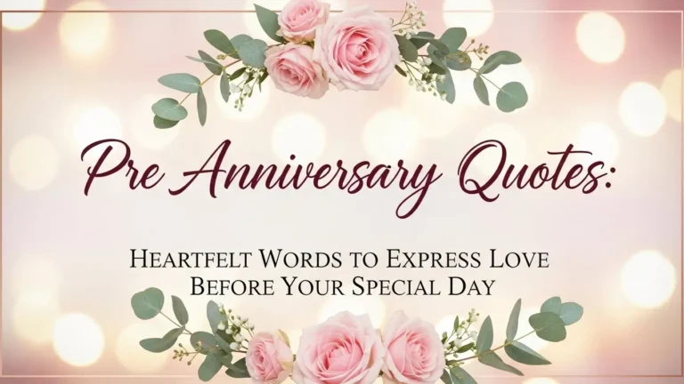 40 Pre Anniversary Quotes: Heartfelt Words to Express Love Before Your Special Day