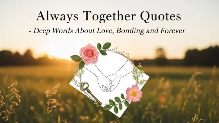 Always Together Quotes – Deep Words About Love, Bonding, and Forever