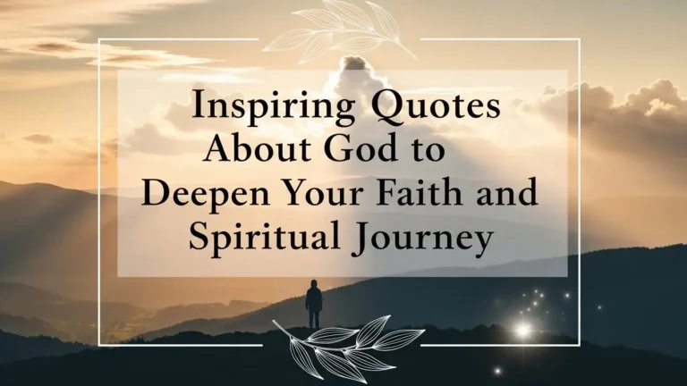 Inspiring Quotes About God to Deepen Your Faith and Spiritual Journey