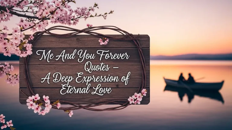 Me And You Forever Quotes – A Deep Expression of Eternal Love