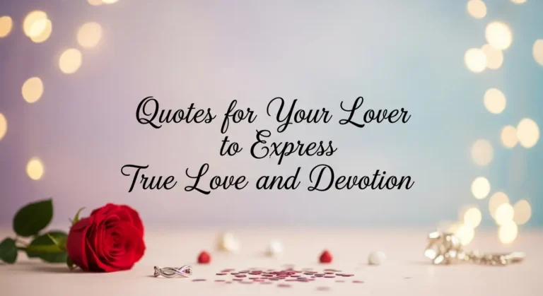 Quotes for Your Lover to Express True Love and Devotion