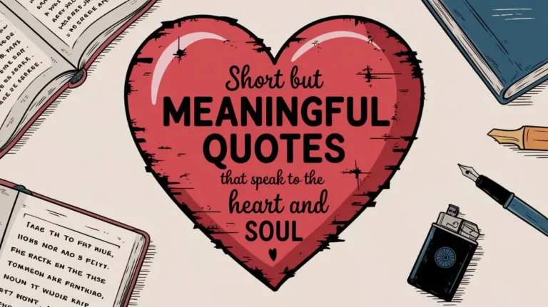 Short But Meaningful Quotes That Speak to the Heart and Soul