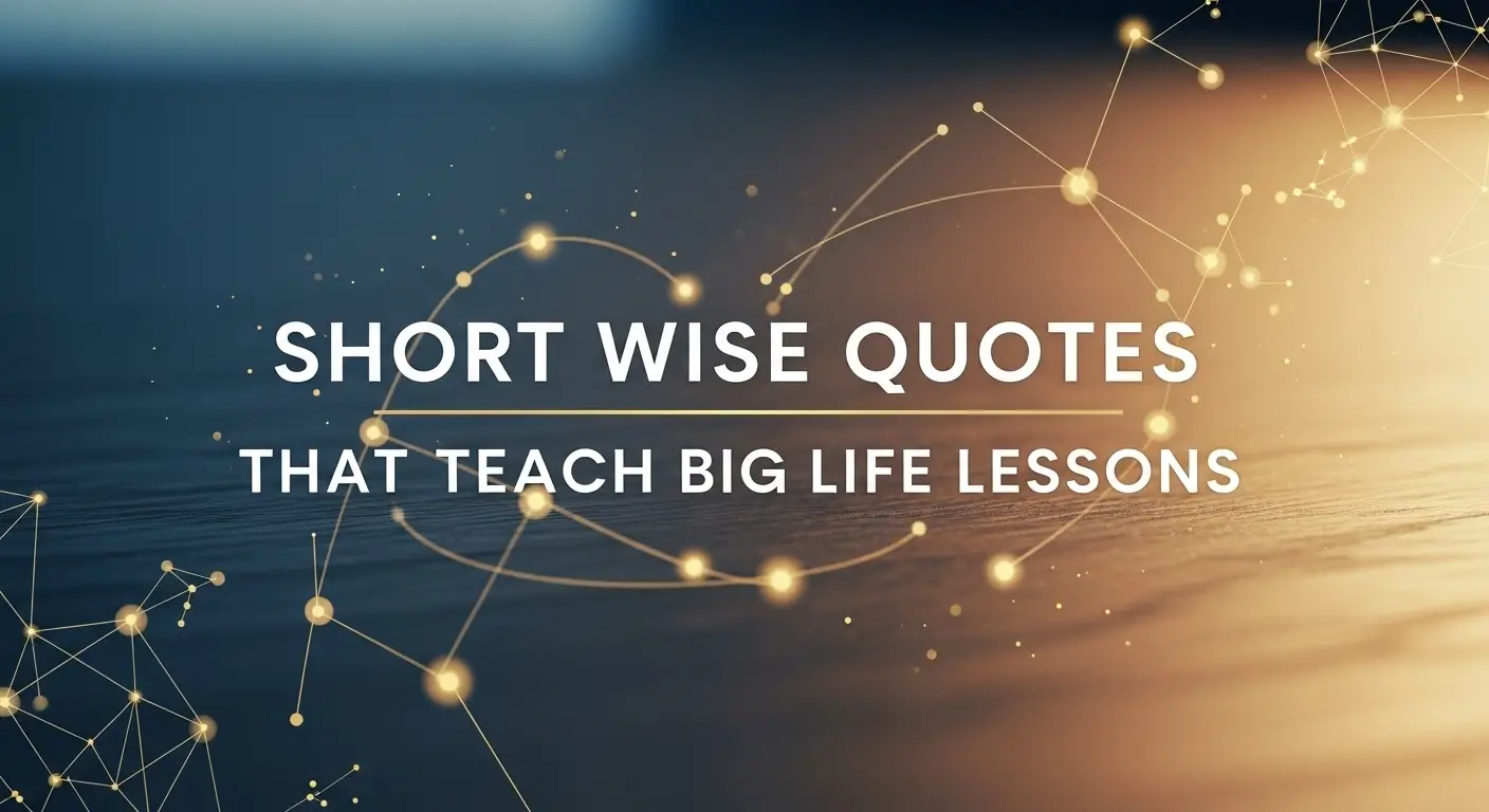 Short Wise Quotes That Teach Big Life Lessons
