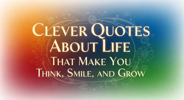 Clever Quotes About Life That Make You Think, Smile, and Grow