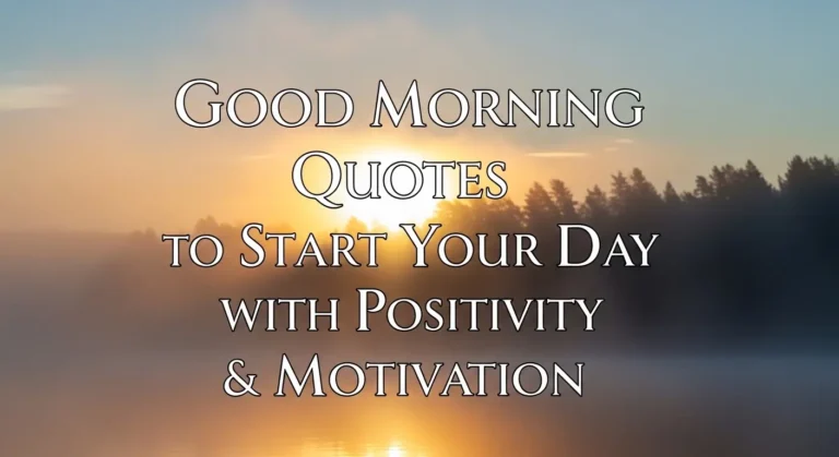 Good Morning Quotes to Start Your Day with Positivity and Motivation