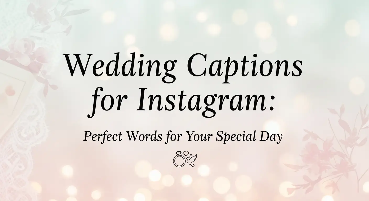 Wedding Captions for Instagram: Perfect Words for Your Special Day