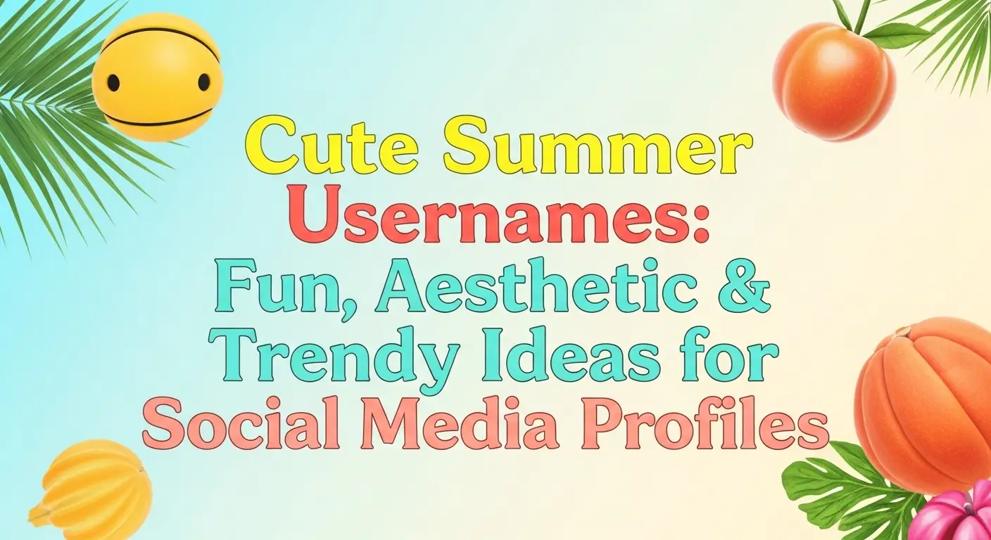Cute Summer Usernames: Fun, Aesthetic & Trendy Ideas for Social Media Profiles