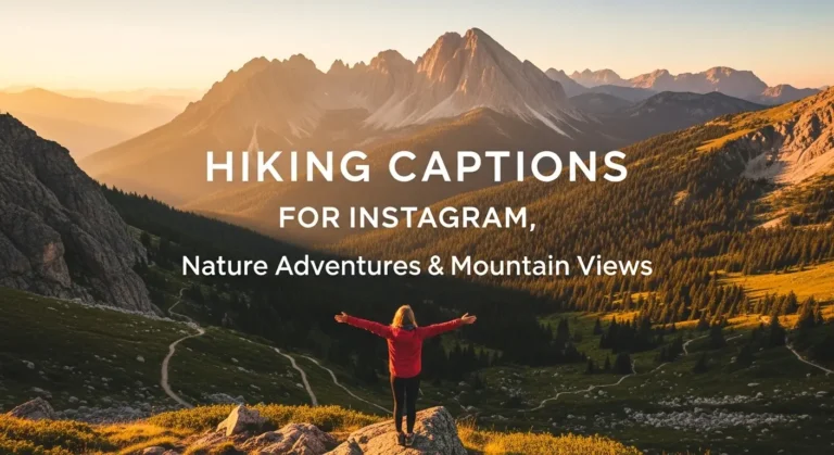 Hiking Captions for Instagram, Nature Adventures & Mountain Views