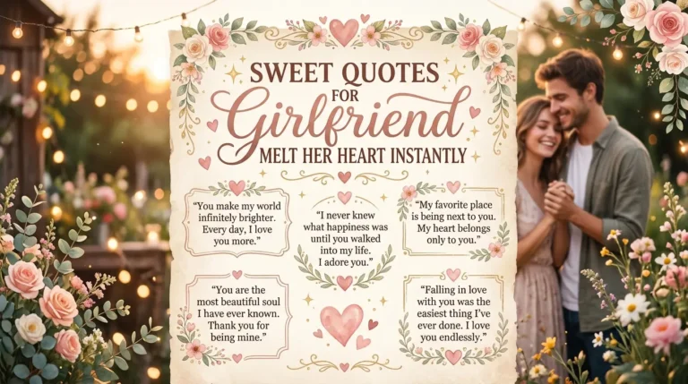 Sweet Quotes For Girlfriend To Melt Her Heart Instantly
