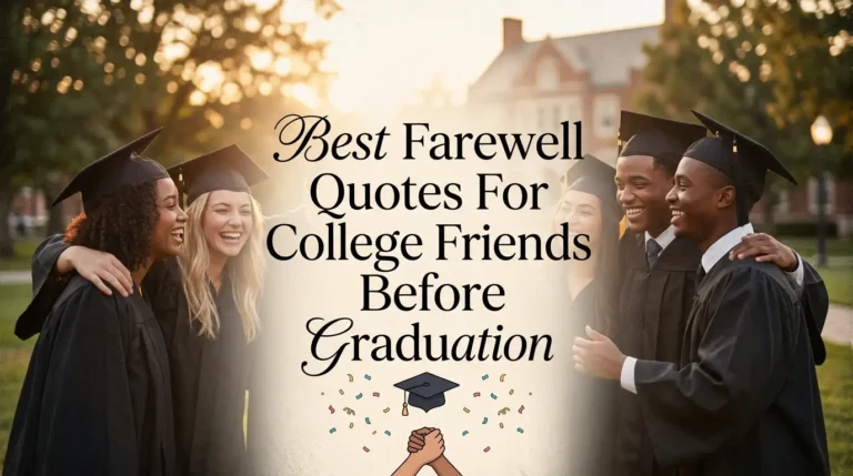 Best Farewell Quotes For College Friends Before Graduation