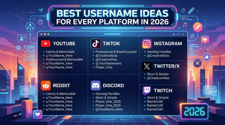 Best Username Ideas for Every Platform in 2026