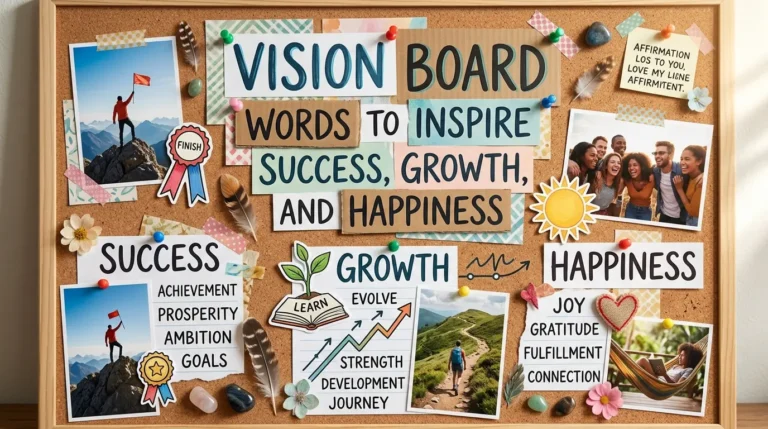 Vision Board Words to Inspire Success, Growth, and Happiness