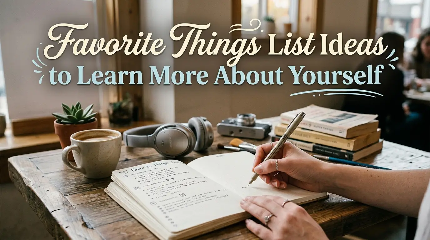 Favorite Things List Ideas to Learn More About Yourself