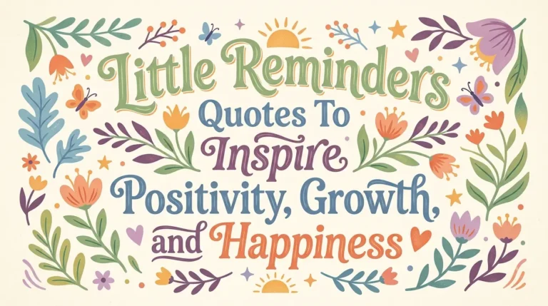 Little Reminders Quotes To Inspire Positivity, Growth, and Happiness