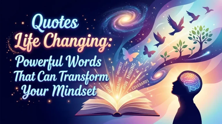 Quotes Life Changing: Powerful Words That Can Transform Your Mindset