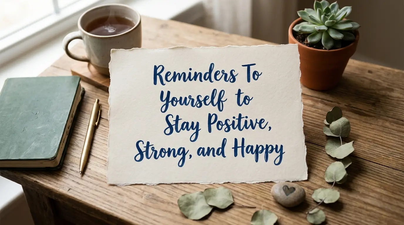 Reminders To Yourself to Stay Positive, Strong, and Happy