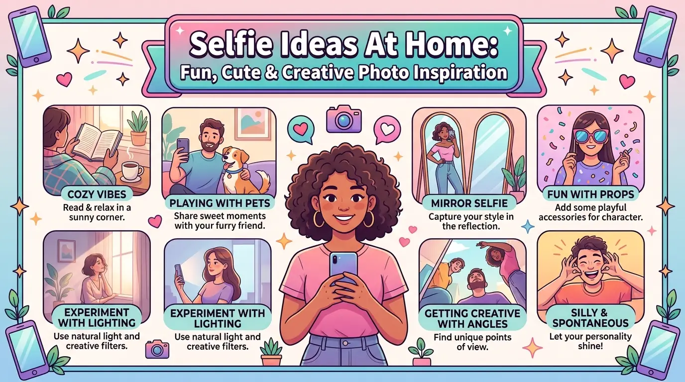 Selfie Ideas At Home: Fun, Cute & Creative Photo Inspiration