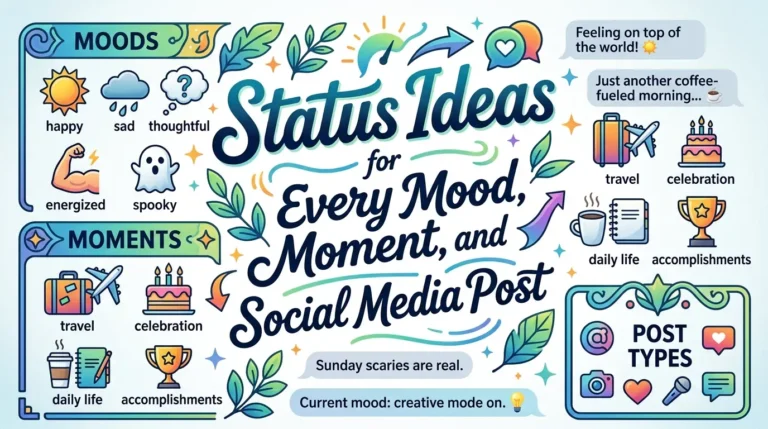 Status Ideas for Every Mood, Moment, and Social Media Post