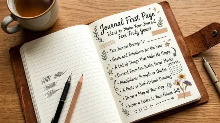Journal First Page Ideas to Make Your Journal Feel Truly Yours