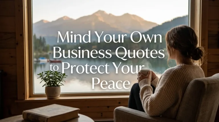Mind Your Own Business Quotes to Protect Your Peace