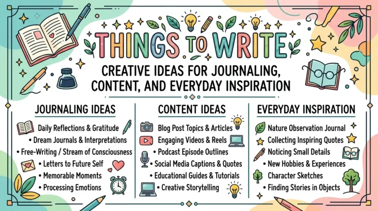 Things To Write: Creative Ideas for Journaling, Content, and Everyday Inspiration