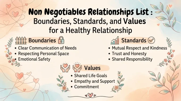 Non Negotiables Relationships List : Boundaries, Standards, and Values for a Healthy Relationship