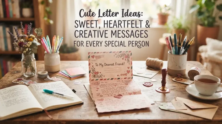 Cute Letter Ideas: Sweet, Heartfelt & Creative Messages for Every Special Person
