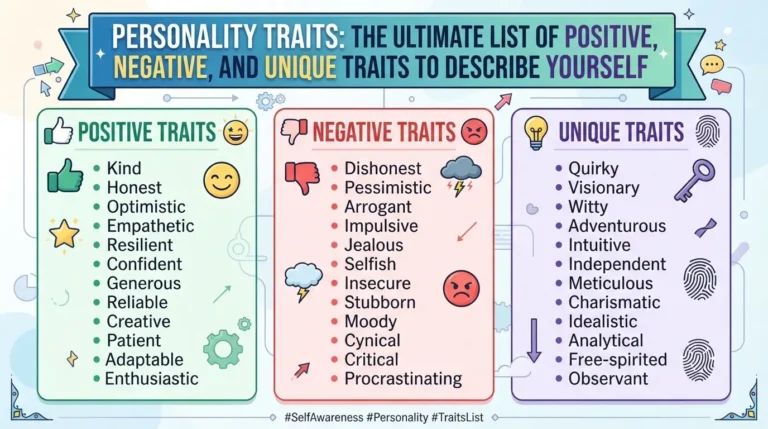 Personality Traits: The Ultimate List of Positive, Negative, and Unique Traits to Describe Yourself