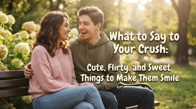 What to Say to Your Crush: Cute, Flirty, and Sweet Things to Make Them Smile